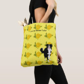 Rand collie en gele rozen tote bag (Dichtbij)