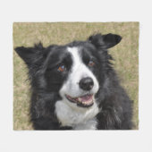 Rand collie fleece deken (Voorkant (Horizontaal))