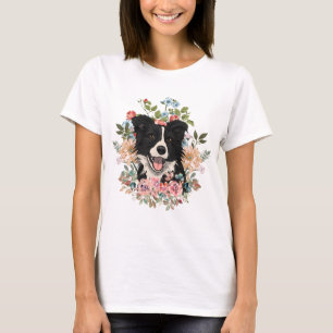 Rand collie floral t-shirt