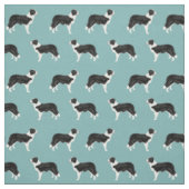 Rand Collie hond lichtblauw Stof (Swatch)