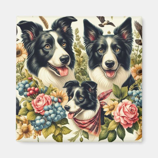 rand collie illustratie magneet (Voorkant)