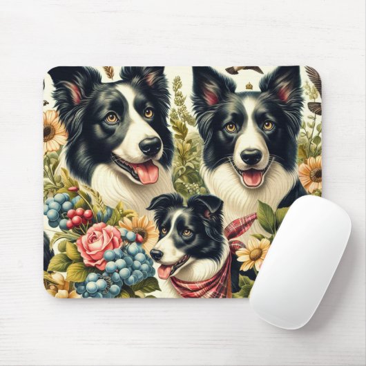 rand collie illustratie muismat (Met muis)