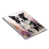 Rand Collie Inktportret Notitieboek (Rechterzijde)