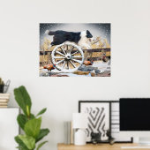Rand Collie Jumping-wagon Poster (Thuiskantoor)
