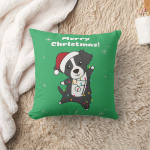 Rand Collie Kersthond Winterdieren Hond Kussen