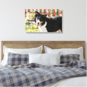 Rand Collie Panting 1 Canvas Afdruk (Insitu (Slaapkamer))