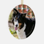 Rand Collie Panting 1 Keramisch Ornament (Rechts)