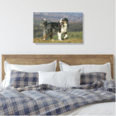Rand Collie Panting 2 Canvas Afdruk (Insitu (Slaapkamer))