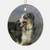 Rand Collie Panting 2 Keramisch Ornament (Links)