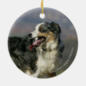 Rand Collie Panting 2 Keramisch Ornament (Achterkant)
