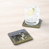 Rand Collie Panting 2 Onderzetter (Rechterzijde)