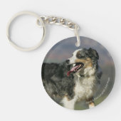 Rand Collie Panting 2 Sleutelhanger (Voorkant)