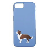 Rand Collie Red Hondenras Side Uitzicht Silhouette Case-Mate iPhone Case (Achterkant)