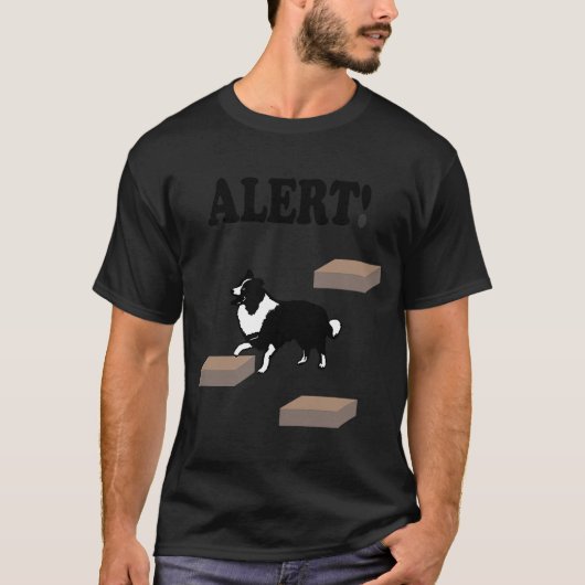 Rand Collie Scent Work Alert T-shirt (Voorkant)