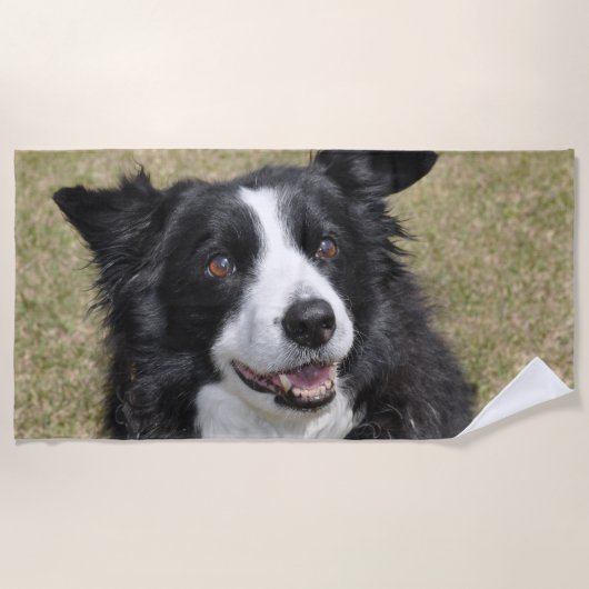 Rand collie strandlaken (Voorkant)