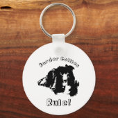 Rand Collies Rule Cute Dog Sleutelhanger (Voorkant)