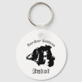 Rand Collies Rule Cute Dog Sleutelhanger (Achterkant)