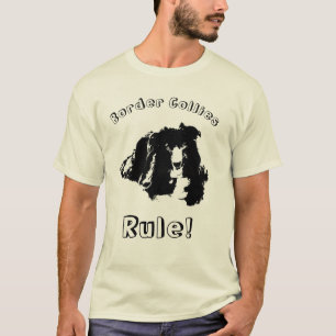 Rand Collies Rule Cute Dog T-shirt
