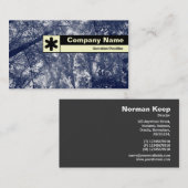 Rand geëtiketteerd - Blauwe herfst Visitekaartje (Voorkant / Achterkant)