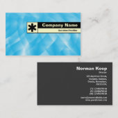 Rand geëtiketteerd - Blauwe Krommen Visitekaartje (Voorkant / Achterkant)