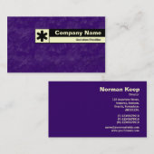 Rand geëtiketteerd - Diep Paars geborsteld Visitekaartje (Voorkant / Achterkant)