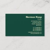 Rand geëtiketteerd - Groen Geometrisch Patroon II Visitekaartje (Achterkant)