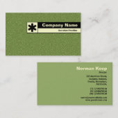 Rand geëtiketteerd - Groene in reliëf gemaakte Tex Visitekaartje (Voorkant / Achterkant)
