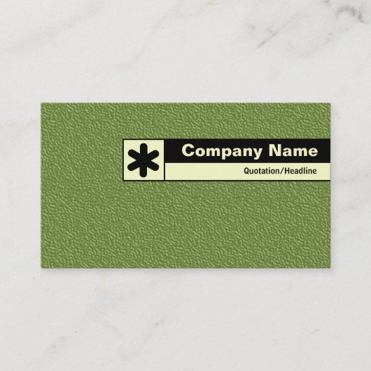 Rand geëtiketteerd - Groene in reliëf gemaakte Tex Visitekaartje (Voorkant)