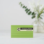 Rand geëtiketteerd Monogram - geborsteld Groen Visitekaartje (Staand voorkant)
