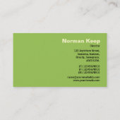 Rand geëtiketteerd Monogram - geborsteld Groen Visitekaartje (Achterkant)