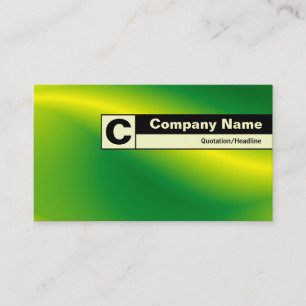 Rand geëtiketteerd Monogram - Groene Golf Visitekaartje