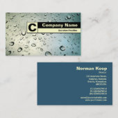 Rand geëtiketteerd Monogram - Regen op mijn Venste Visitekaartje (Voorkant / Achterkant)