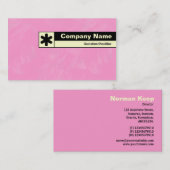 Rand geëtiketteerd - Roze geborsteld Visitekaartje (Voorkant / Achterkant)