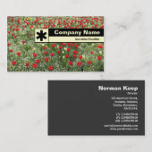 Rand gelabeld - Bed of Tulips Visitekaartje (Voorkant / Achterkant)