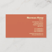 Rand gelabeld - geschilderde terracotta visitekaartje (Achterkant)