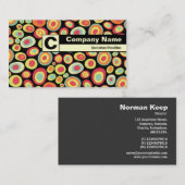 Rand gelabeld monogram - Abstract 20213 Visitekaartje (Voorkant / Achterkant)