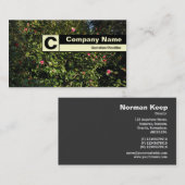 Rand gelabeld monogram - Camellia Struik Visitekaartje (Voorkant / Achterkant)