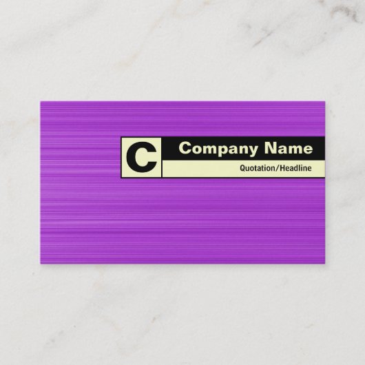 Rand gelabeld monogram - geborsteld Paars Visitekaartje (Voorkant)