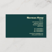 Rand gelabeld monogram - Groen Star Wheel Visitekaartje (Achterkant)