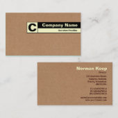 Rand gelabeld Monogram - Kartonnen doos Visitekaartje (Voorkant / Achterkant)