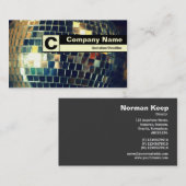 Rand gelabeld monogram - Mirror Ball Visitekaartje (Voorkant / Achterkant)