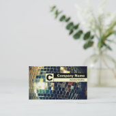 Rand gelabeld monogram - Mirror Ball Visitekaartje (Staand voorkant)