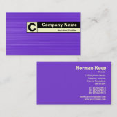 Rand gelabeld monogram - penseelvierkant visitekaartje (Voorkant / Achterkant)