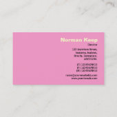 Rand gelabeld monogram - Roze geborsteld Visitekaartje (Achterkant)