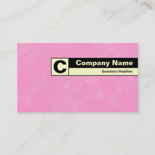 Rand gelabeld monogram - Roze geborsteld Visitekaartje