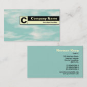 Rand gelabeld Monogram - Sky Visitekaartje (Voorkant / Achterkant)