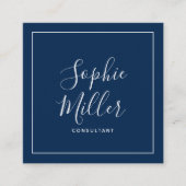 rand kalligrafie sociale media bewerkbare kleur vierkante visitekaartje (Voorkant)