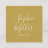 rand kalligrafie sociale media bewerkbare kleur vierkante visitekaartje (Achterkant)