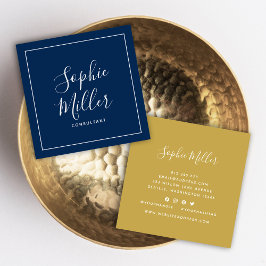 rand kalligrafie sociale media bewerkbare kleur vierkante visitekaartje