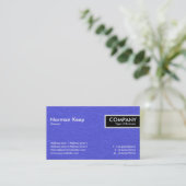 Rand Label - Blauw gekleurde papieren textuur II (Staand voorkant)